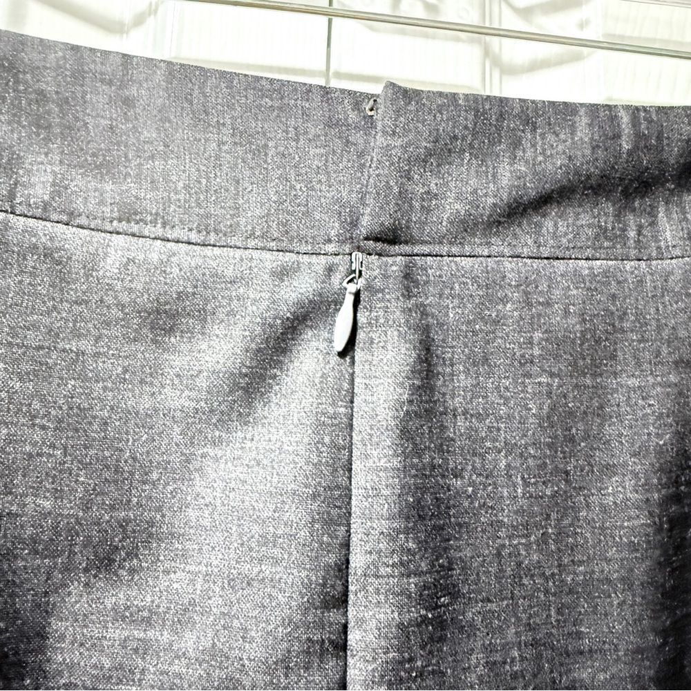 NWOT J.Crew wool gray Pencil skirt in lightweight  zipper midi work office - Picture 7 of 9